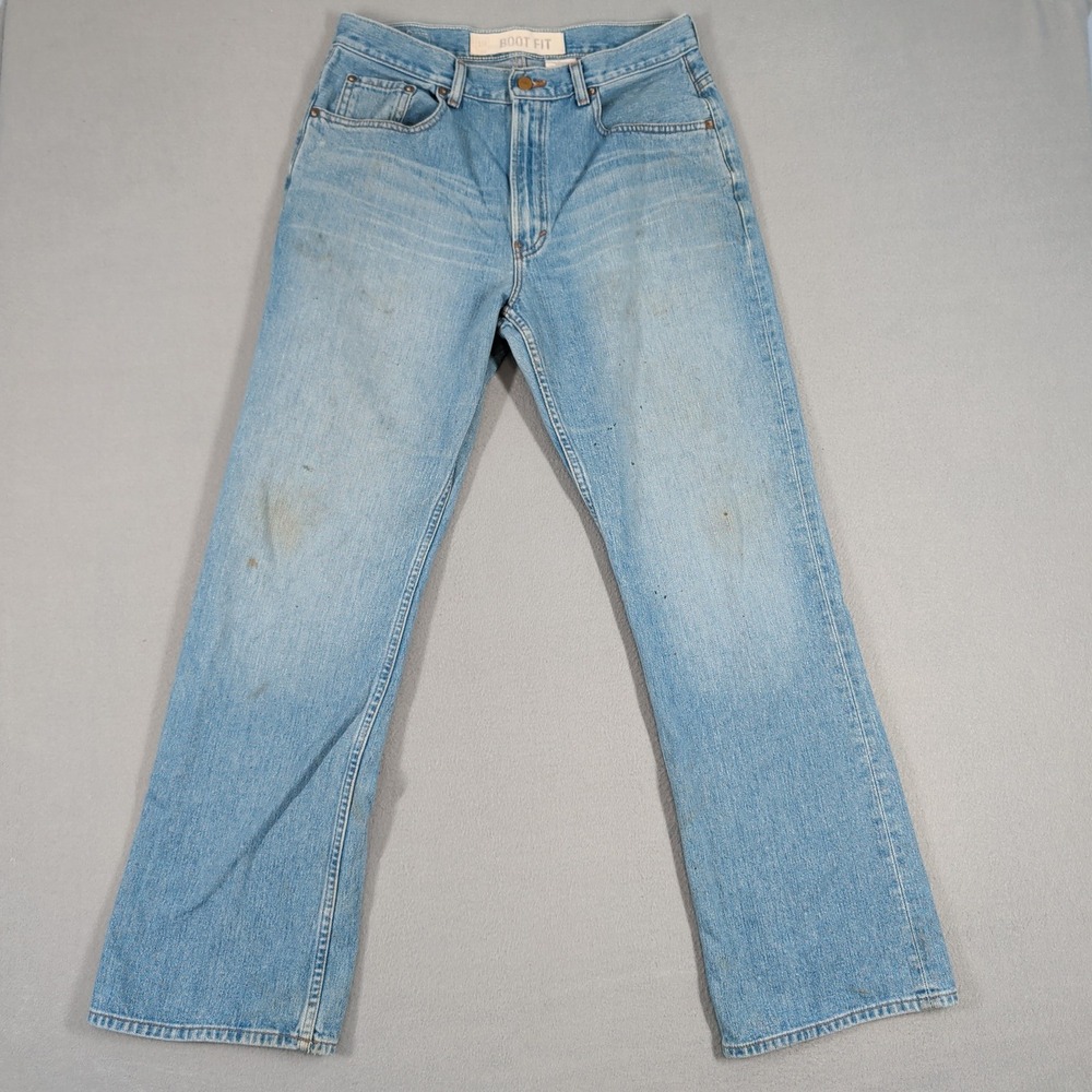 Vintage GAP Jeans Mens 33x32 Light Blue Boot Fit 1969 Denim Made in USA